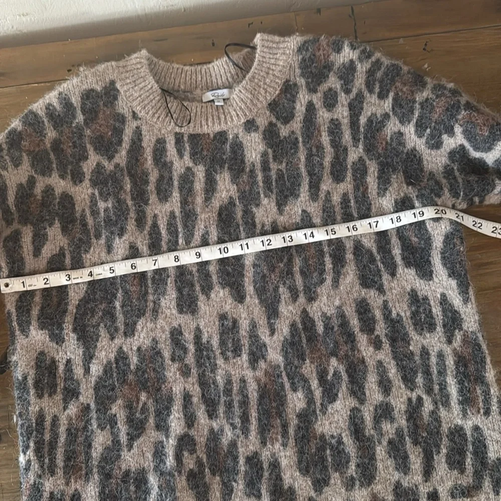 Rails Wool Leopard Print Crew Neck Sweater M - Picture 3 of 6